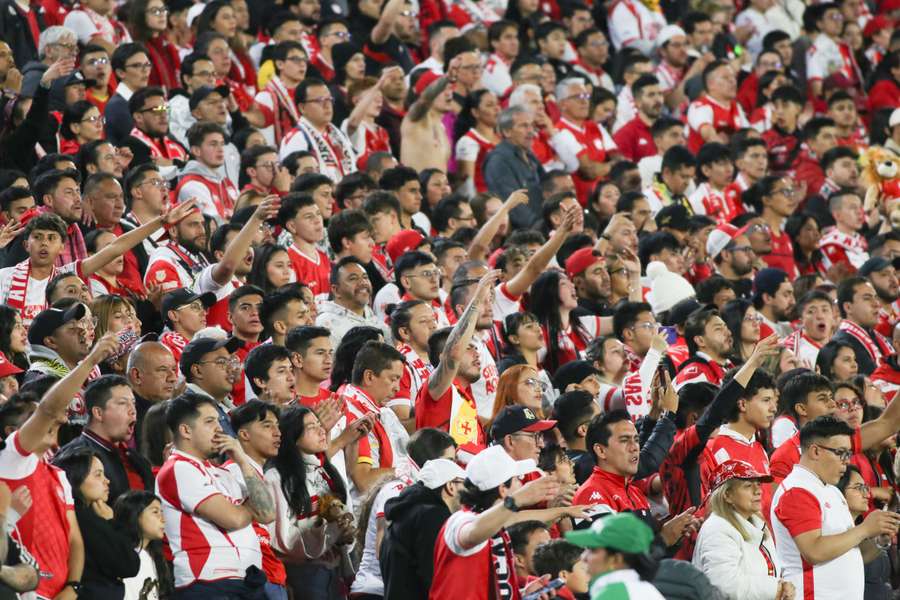 Hinchas de Independiente Santa Fe, en El Campín
