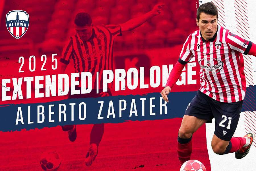 Zapater vai continuar em Ottawa