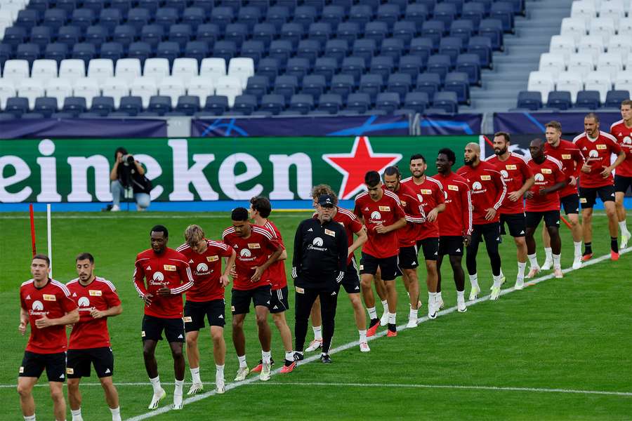 Union beim Abschlusstraining im Bernabeu.