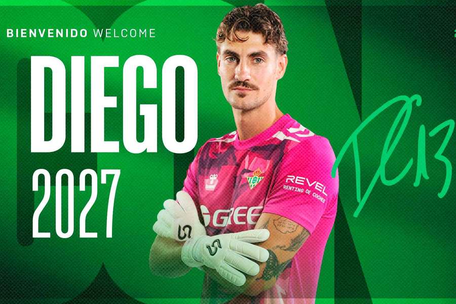 Diego Conde chega cedido ao Betis Diego Conde chega cedido ao Betis