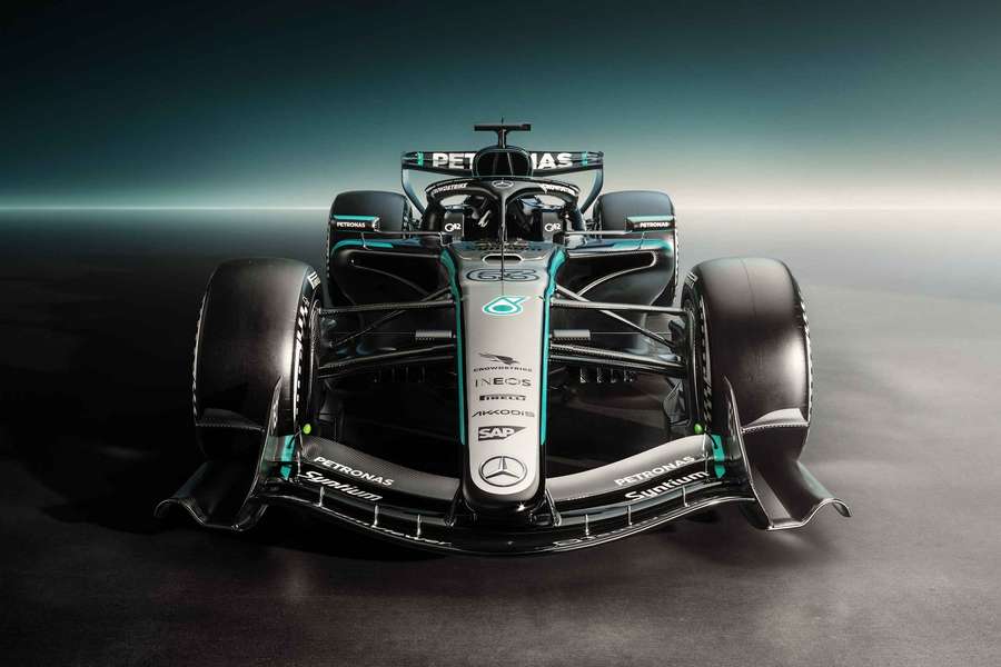 Mercedes's new W17 car is smaller, narrower and lighter than its predecessor Mercedes's new W17 car is smaller, narrower and lighter than its predecessor
