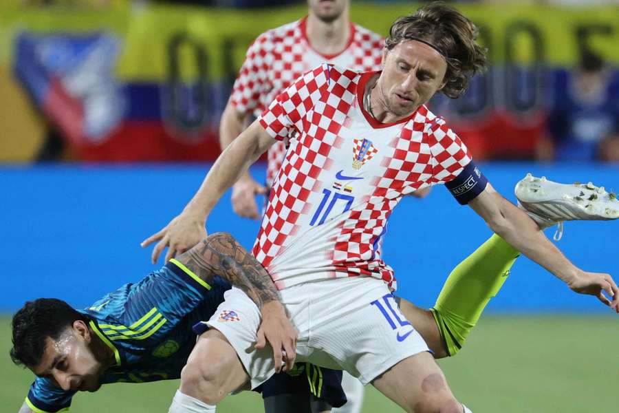 Luka Modric em Croácia x Colombia