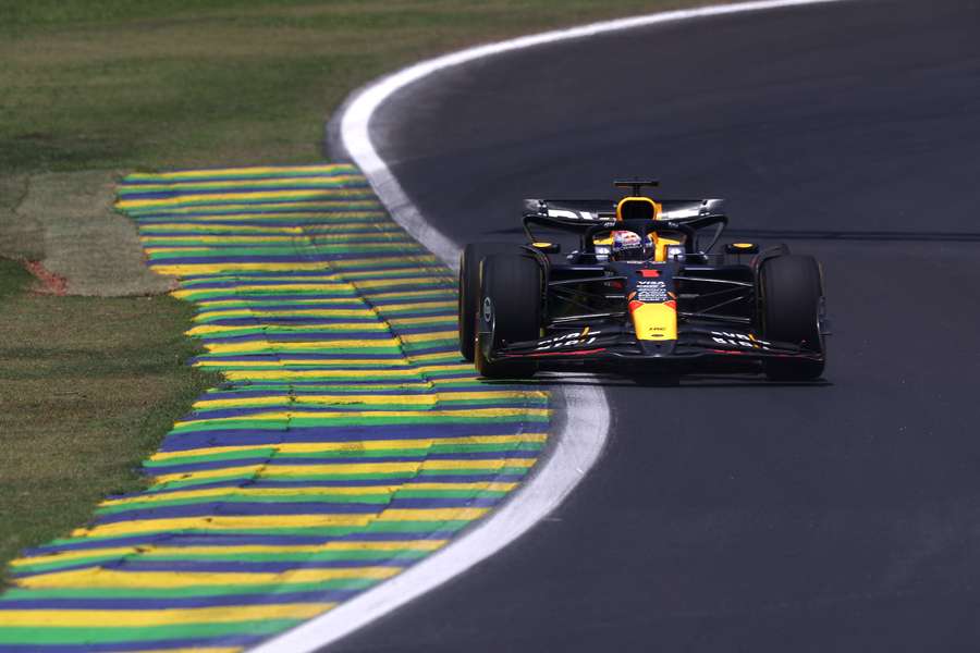 Red Bull's Max Verstappen during practice