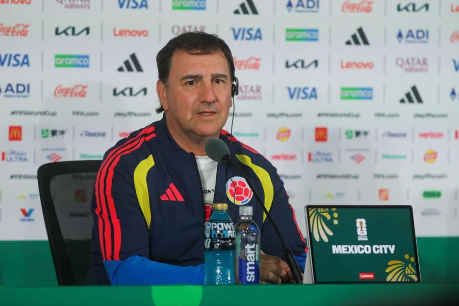Colombia coach Nestor Lorenzo during World Cup press conference Colombia coach Nestor Lorenzo during World Cup press conference