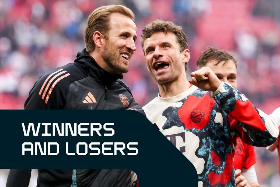 Bayern Munich's Harry Kane and Thomas Muller Bayern Munich's Harry Kane and Thomas Muller