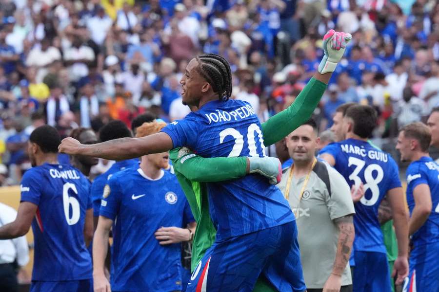 Joao Pedro celebra la victoria del Chelsea en la final del Mundial de Clubes
