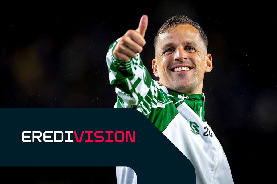 FC Groningen's Mats Seuntjens looks happy after beating NAC Breda 2-1