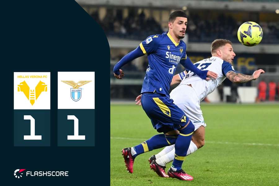 Verona și Lazio au terminat la egalitate 1-1.
