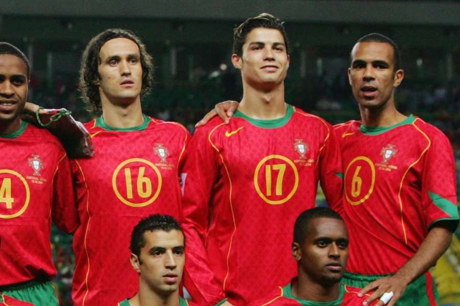 Costinha com Cristiano Ronaldo no Euro-2004
