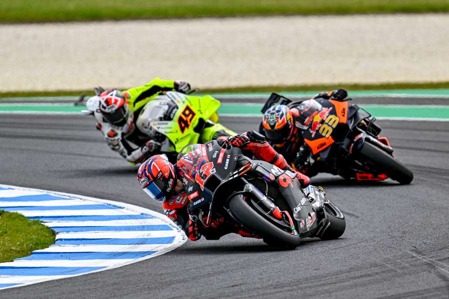 Maverick Vinales in pista per la gara sprint del GP d'Australia