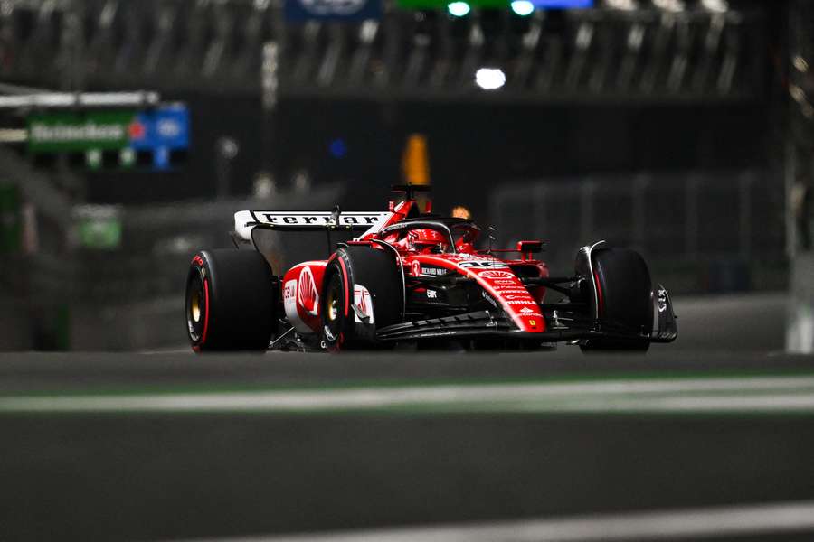 Ferrari's Monegasque driver Charles Leclerc grabbed pole position for the Las Vegas Grand Prix 