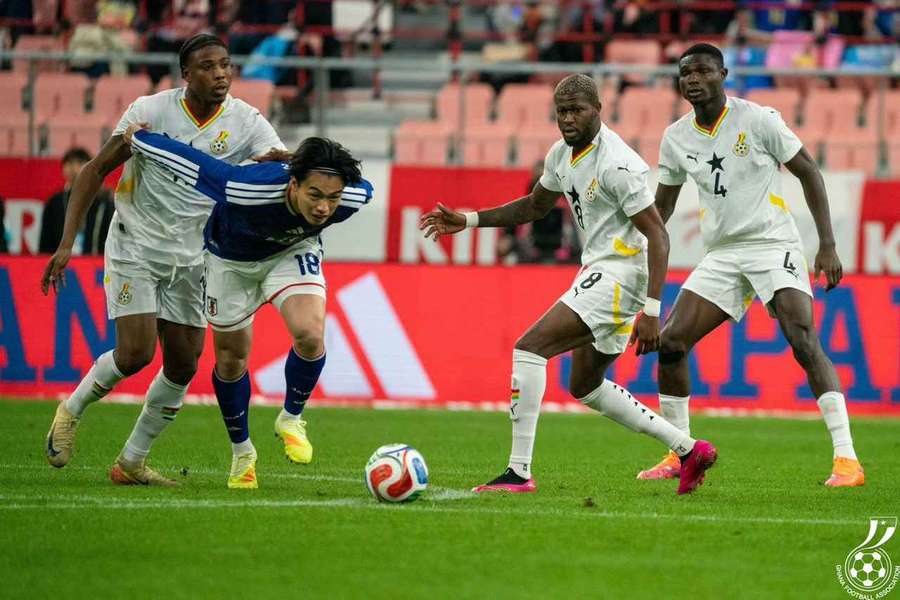 Ghana were second best against a Japanese side playing in front of a packed home crowd