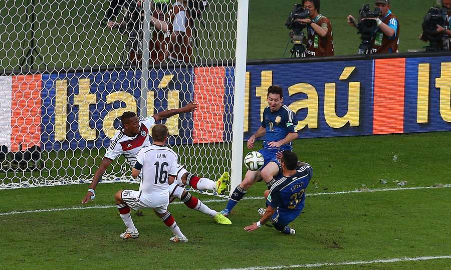 Boateng's goal-line clearance during the 2014 final Boateng's goal-line clearance during the 2014 final