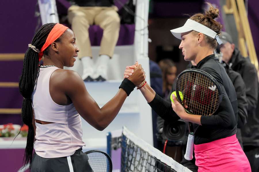 Coco Gauff crashed out of the Doha Open to  Veronika Kudermetova