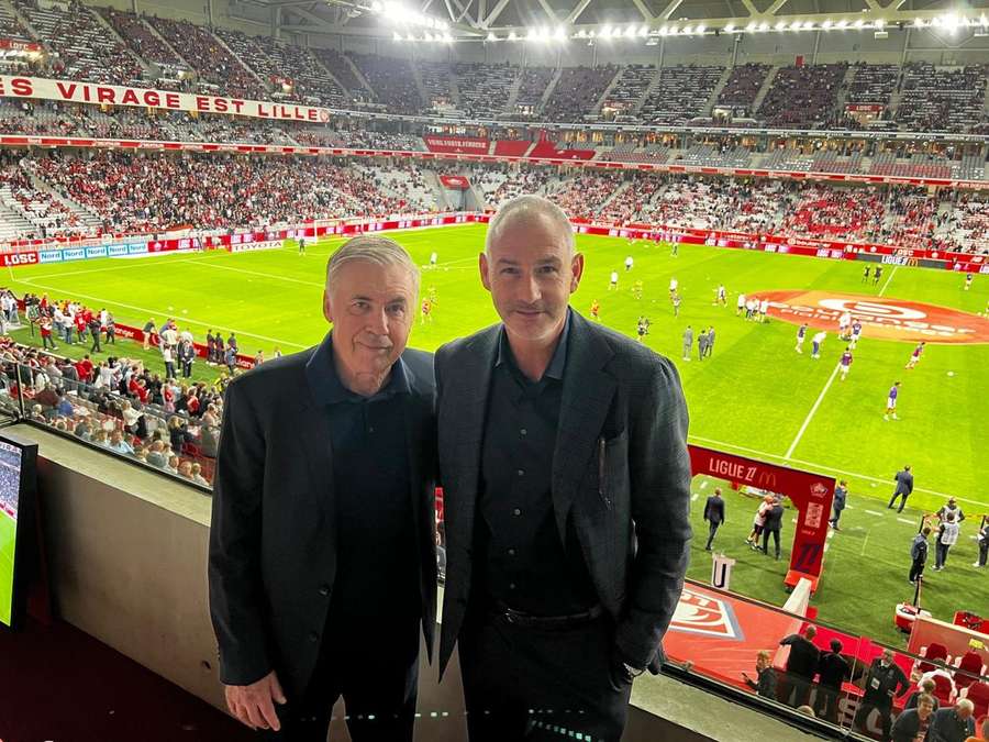 Ancelotti acompanhou jogos in loco