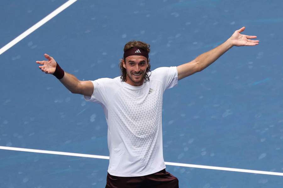 Stefanos Tsitsipas, après son match. Stefanos Tsitsipas, après son match.