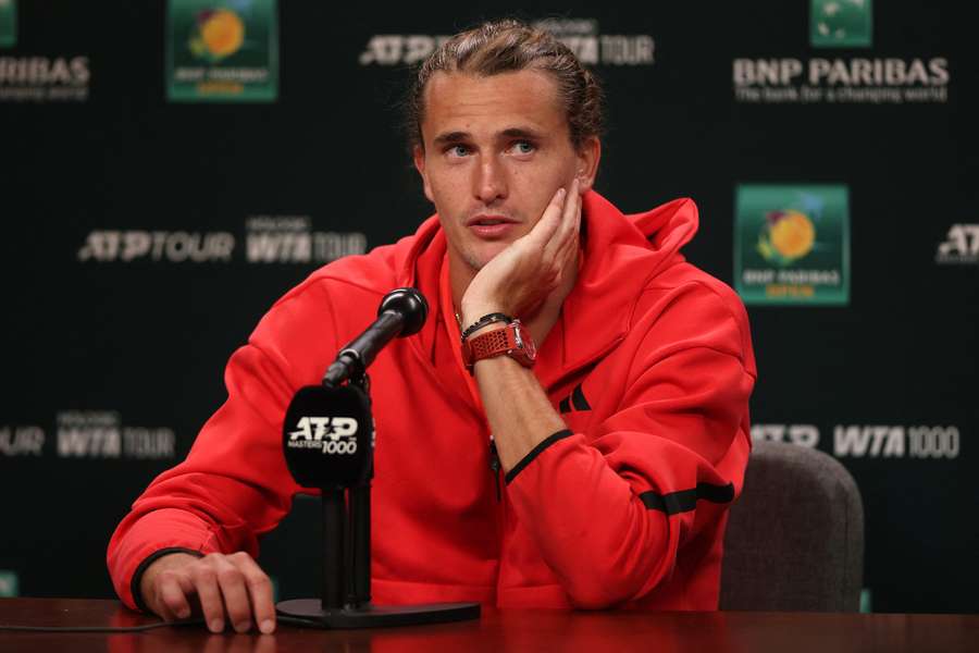 Alexander Zverev bei seiner Pressekonferenz in Indian Wells