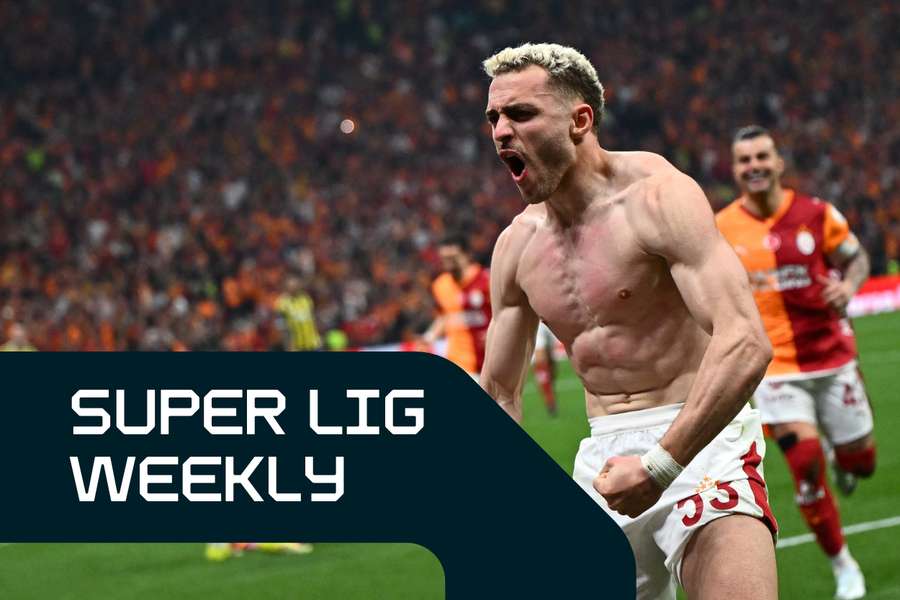 Baris Alper Yilmaz celebrates his goal against Fenerbahce