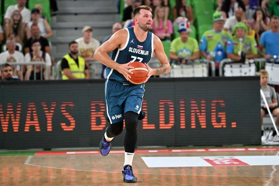 Luka Doncic beim Spiel gegen Großbritannien.