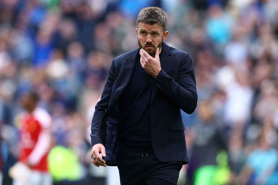 Manchester United boss Michael Carrick reacts Manchester United boss Michael Carrick reacts