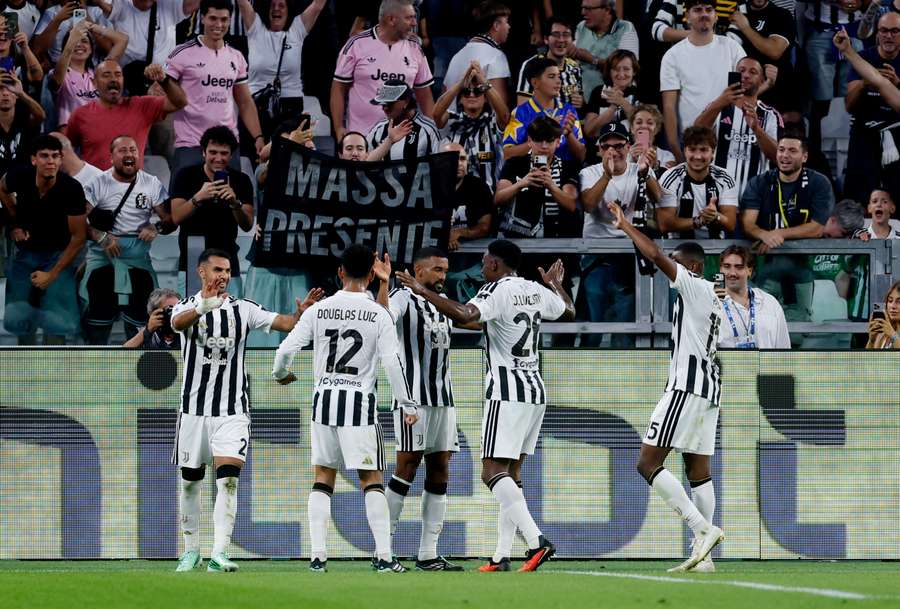 A celebração dos bianconeri A celebração dos bianconeri