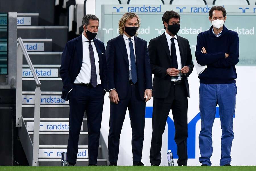 Paratici, Nedved, Allegri, Elkann.