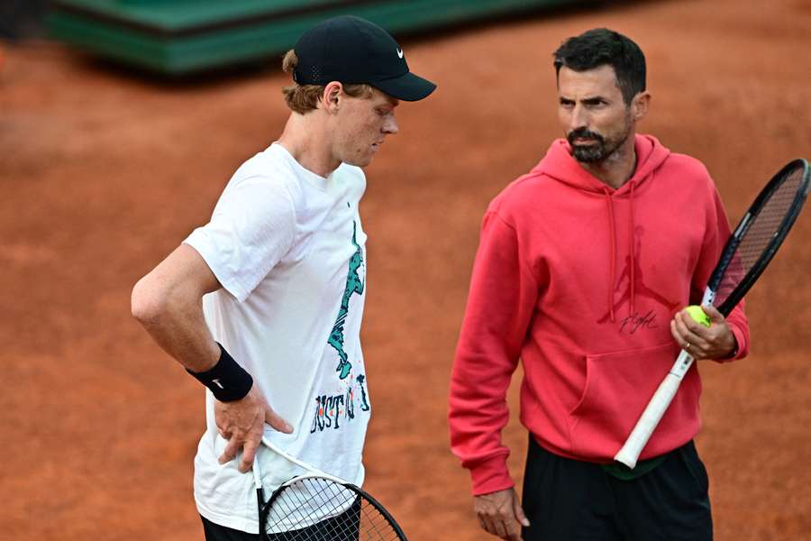 Simone Vagnozzi con Jannik Sinner 