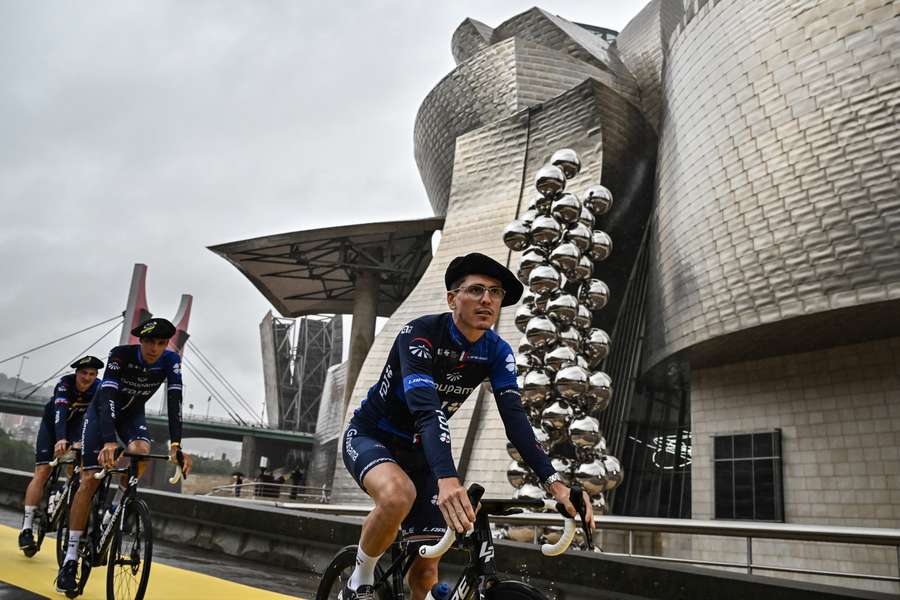 David Gaudu à Bilbao lors de la présentation des équipes.