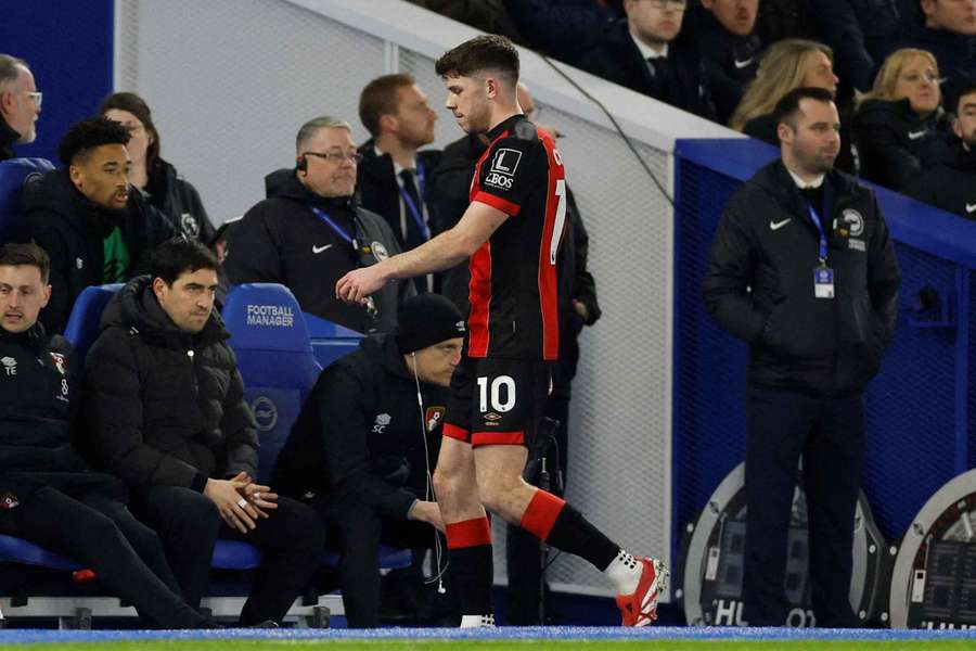 Bournemouth midfielder Ryan Christie in action in February