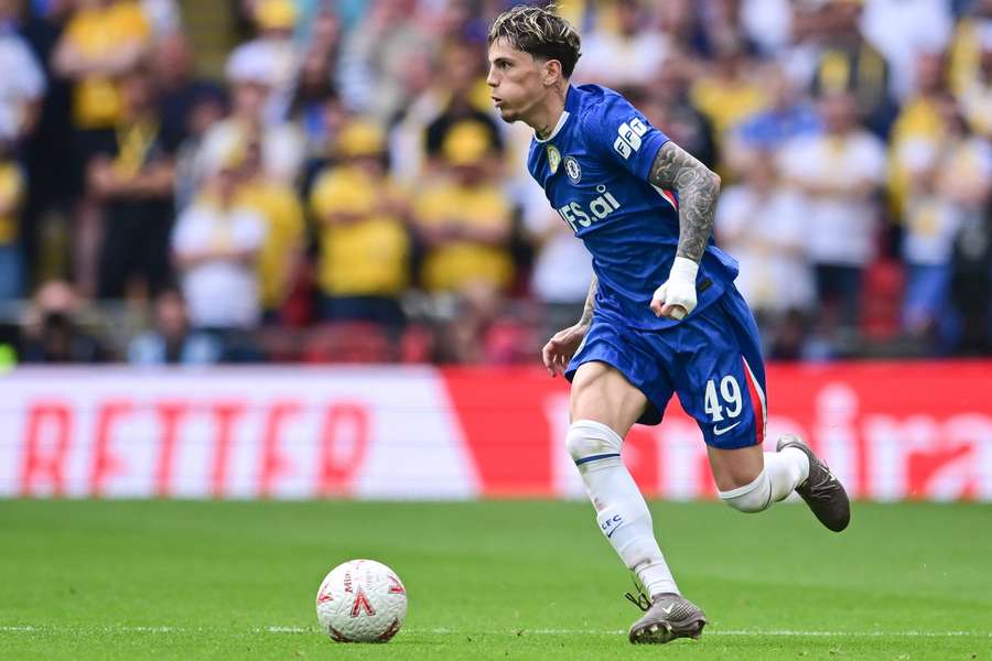 Chelsea's Alejandro Garnacho during the match against Leeds United Chelsea's Alejandro Garnacho during the match against Leeds United