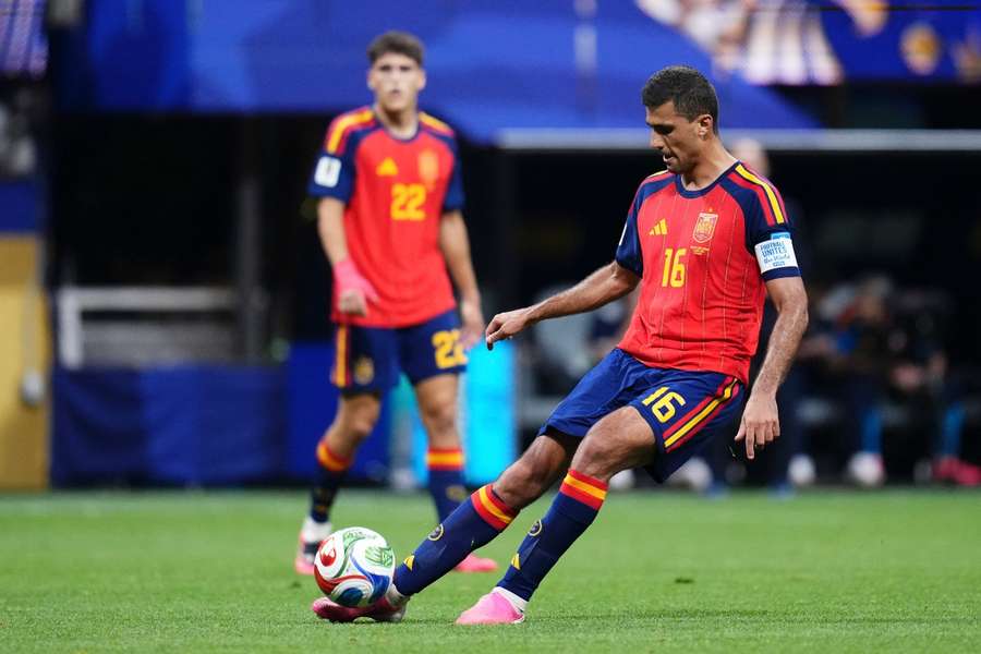 Rodri, durante el España-Arabia Saudí Rodri, durante el España-Arabia Saudí