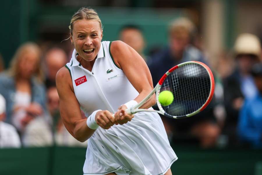 Anett Kontaveit during her first round match