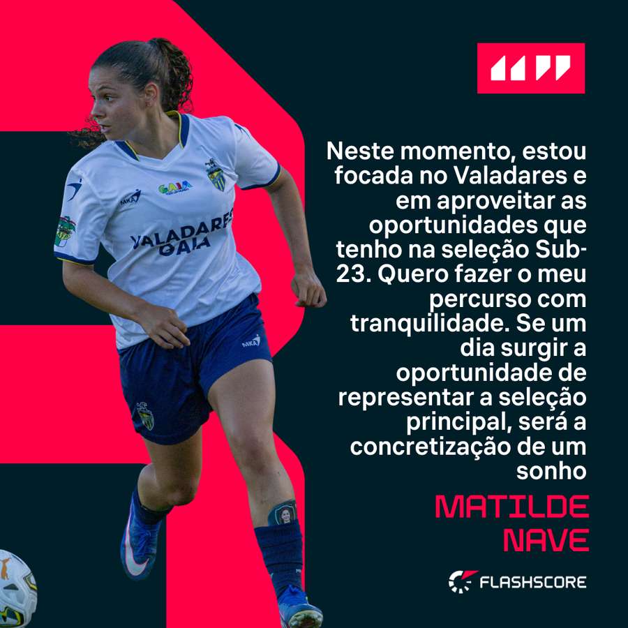 Matilde sonha com a seleção principal Matilde sonha com a seleção principal