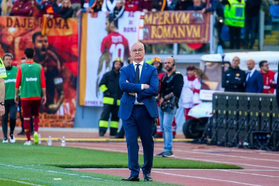 Ranieri als coach van AS Roma in 2019