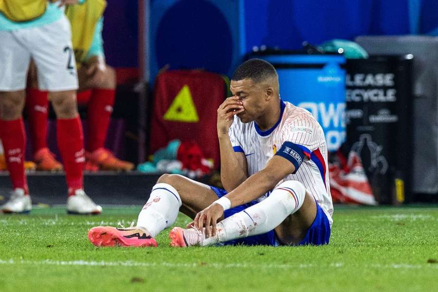 Mbappe suffered a broken nose