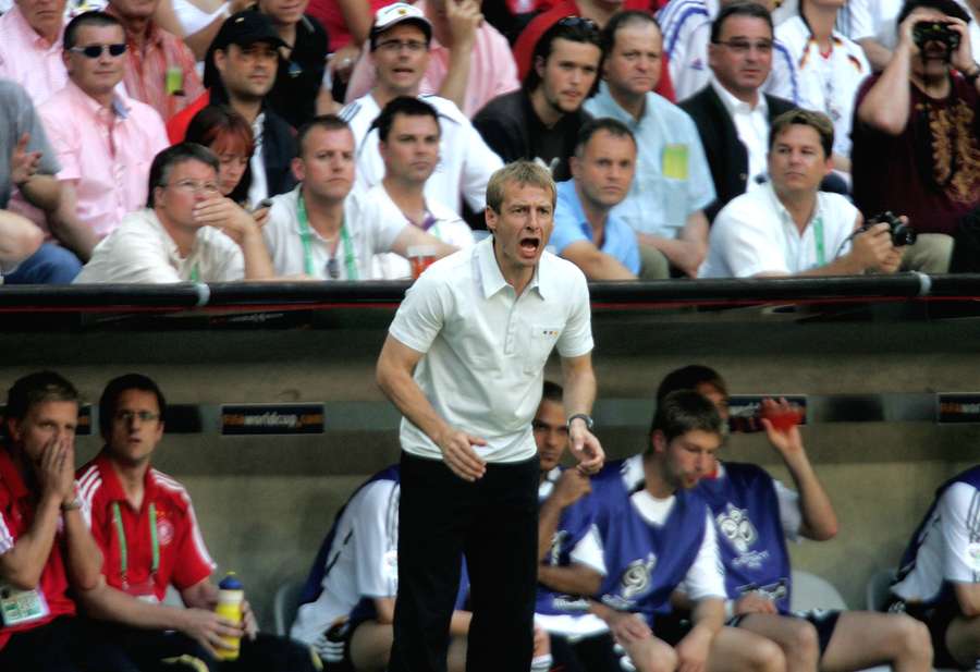 Jürgen Klinsmann ved VM 2006 som træner for Tyskland.