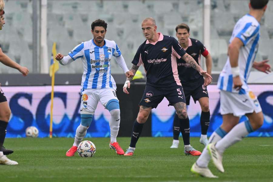 Una fase di Pescara-Palermo