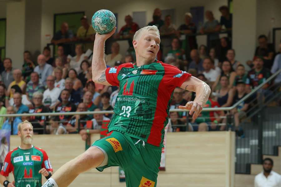 Magnus Saugstrup in action during a friendly against Magnus Saugstrup in action during a friendly against