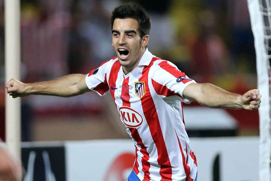 José Manuel Jurado celebra un gol durante la Supercopa de Europa ante el Inter en 2010