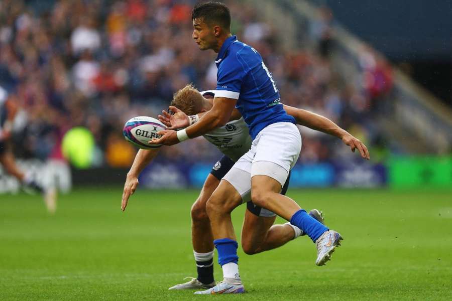 Italy's Lorenzo Pani in action