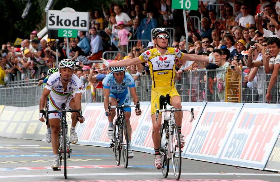 Riccardo Riccò s'impose à Tivoli sur lors du Giro 2008