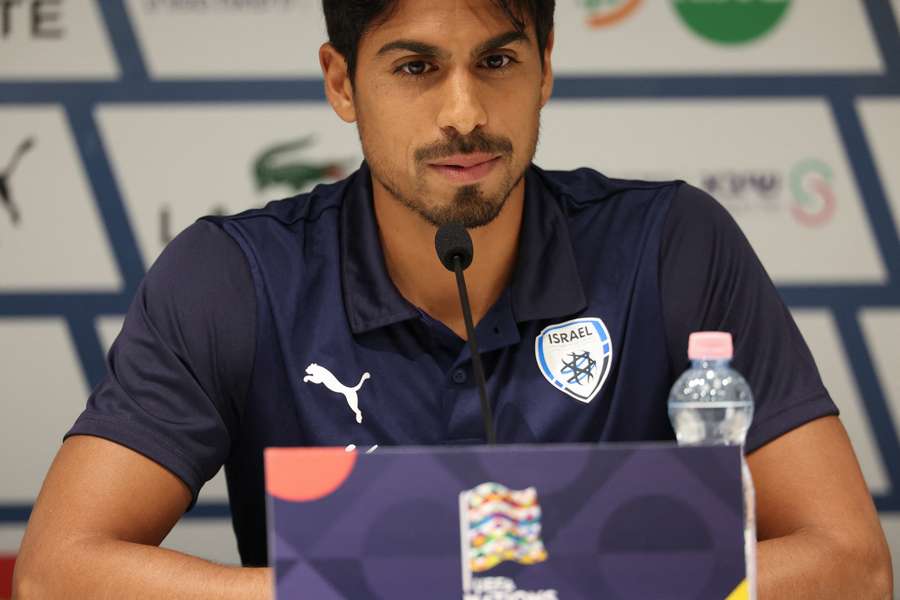 Israel midfielder Dor Peretz addressed a press conference on the eve of their UEFA Nations League match against France