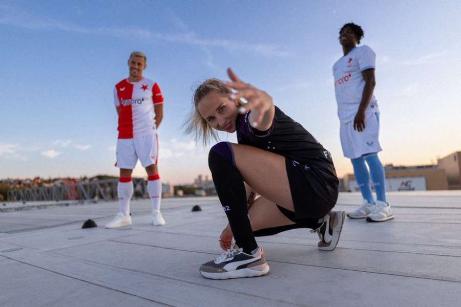 Nové dresy pražské Slavie.