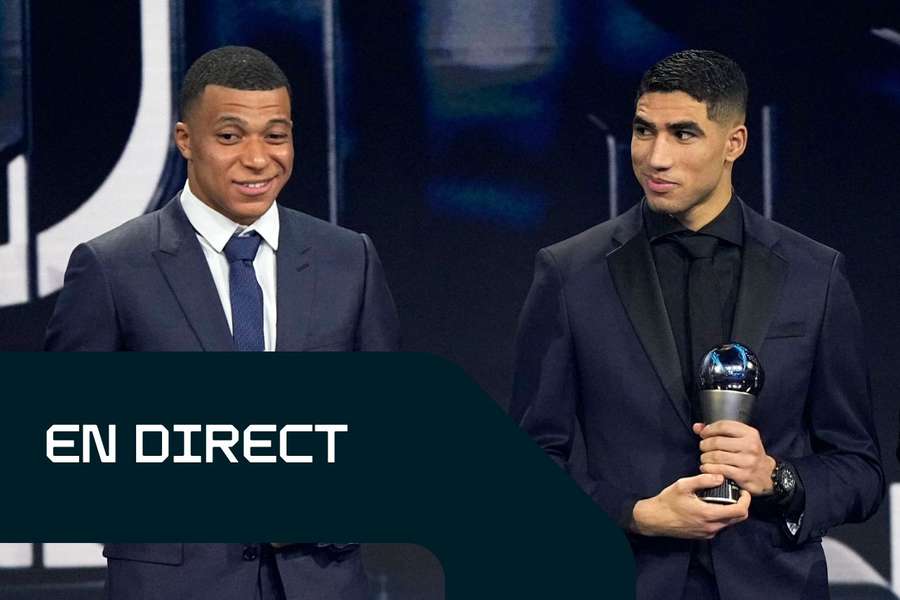 Mbappé et Hakimi en 2023. Mbappé et Hakimi en 2023.