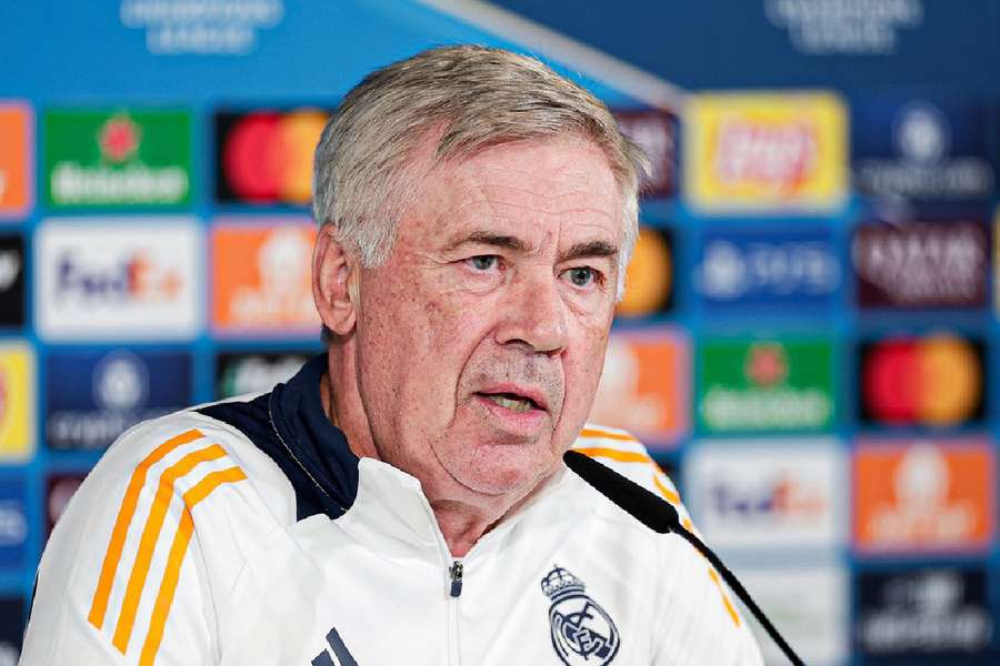 Ancelotti, in conferenza stampa prima della partita contro l'Atalanta