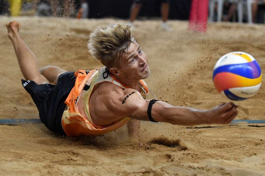 Van de Velde in actie voor het Nederlandse team