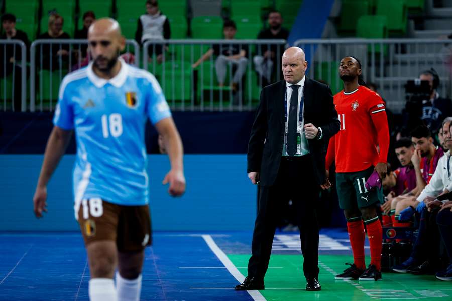 Jorge Braz durante a vitória com a Bélgica 