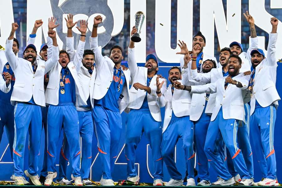 India celebrate their win