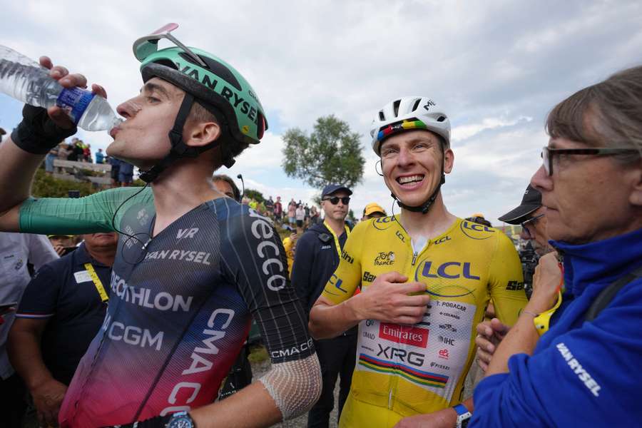 Pogacar et Seixas samedi sur le Tour. Pogacar et Seixas samedi sur le Tour.