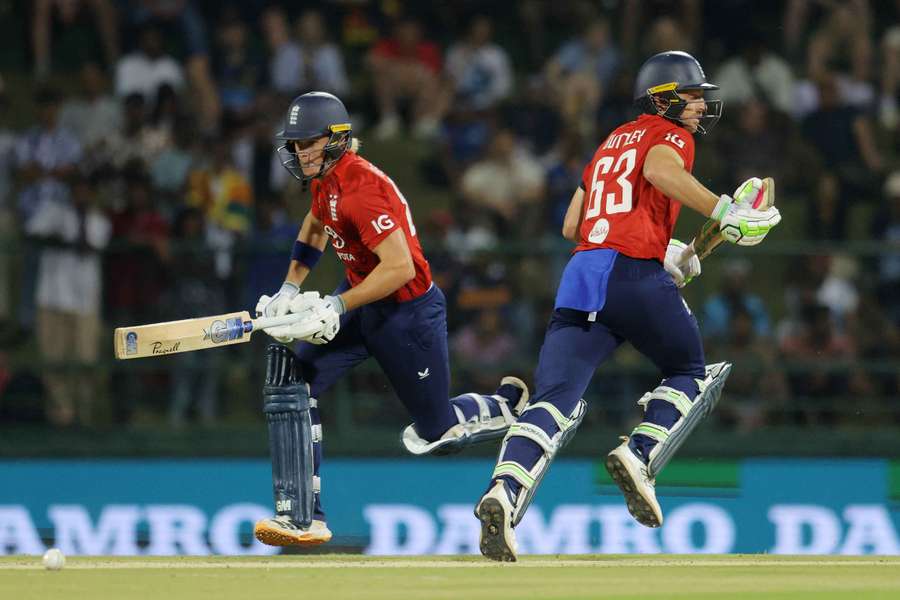 England's Jos Buttler and Jacob Bethell